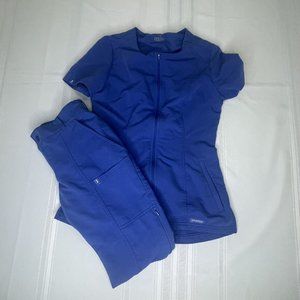 Jaanuu Women's Blue Scrub Set